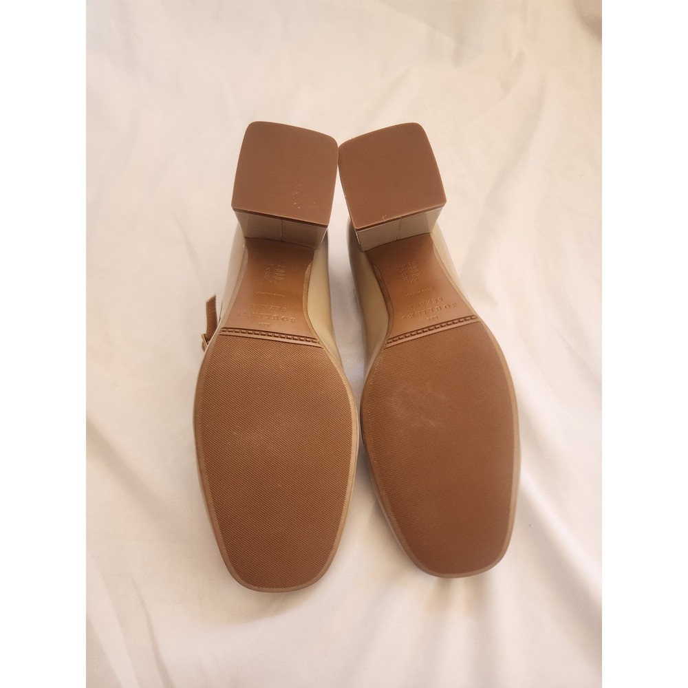 Sezane Paula Babies Mary Jane Nude Patent Leather Block Heel Pumps Size 39 US 8 - Picture 7 of 13
